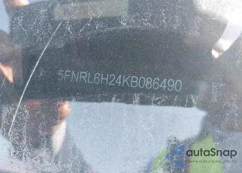 2019 Honda Odyssey Lx z USA, uszkodzony, nr VIN 5FNRL6H24KB086490